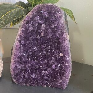 Large Amethyst Geode Display - Deep Purple Crystal Cluster